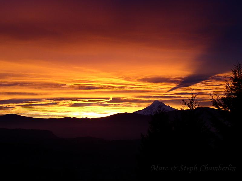 1-05 Sunrise from Dome.jpg - Shadow of Mt Hood on the sky. (Picture taken by Tim Kredlo)